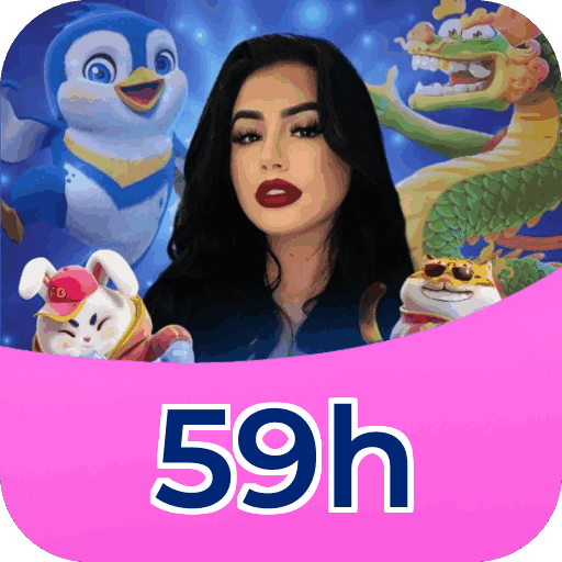 Interface do aplicativo 59h mostrando jogos disponíveis no iOS e Android